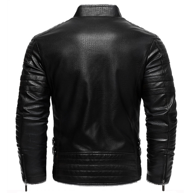 Χειμερινά παλτό φλις για άντρες με γούνινο γιακά χοντρό Ζεστό αντιανεμικό δερμάτινο μπουφάν Μόδα Casual ρετρό streetwear Parkas Ανδρικά ρούχα