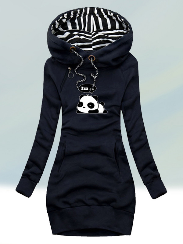 Hanorace fierbinți pentru femei Rochie cu mânecă lungă Hanorac casual Toamnă Iarnă Hanorace pentru femei estetică Imprimare hanorac Haine pentru femei