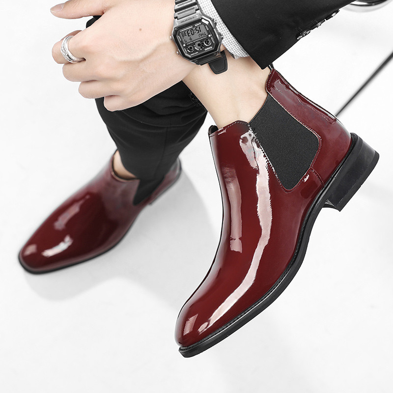 Νέες μπότες Chelsea για άντρες Μαύρες επαγγελματικές επίσημες μπότες αστραγάλου Μέγεθος 38-46 Ανδρικές μοντέρνες δερμάτινες κοντές μπότες Ανδρικές μπότες