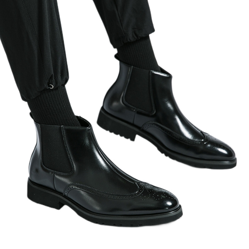 Nove crne Chelsea muške čizme Block Business Ručno izrađene vjenčane muške kratke čizme Besplatna dostava Veličina 38-46