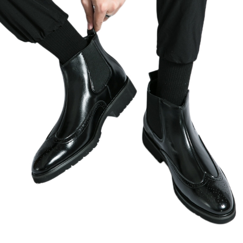 Nove crne Chelsea muške čizme Block Business Ručno izrađene vjenčane muške kratke čizme Besplatna dostava Veličina 38-46