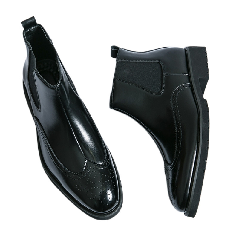 Nove crne Chelsea muške čizme Block Business Ručno izrađene vjenčane muške kratke čizme Besplatna dostava Veličina 38-46