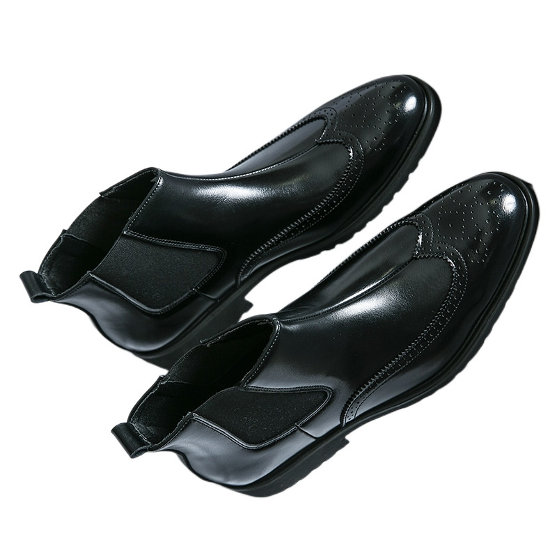 Nove crne Chelsea muške čizme Block Business Ručno izrađene vjenčane muške kratke čizme Besplatna dostava Veličina 38-46