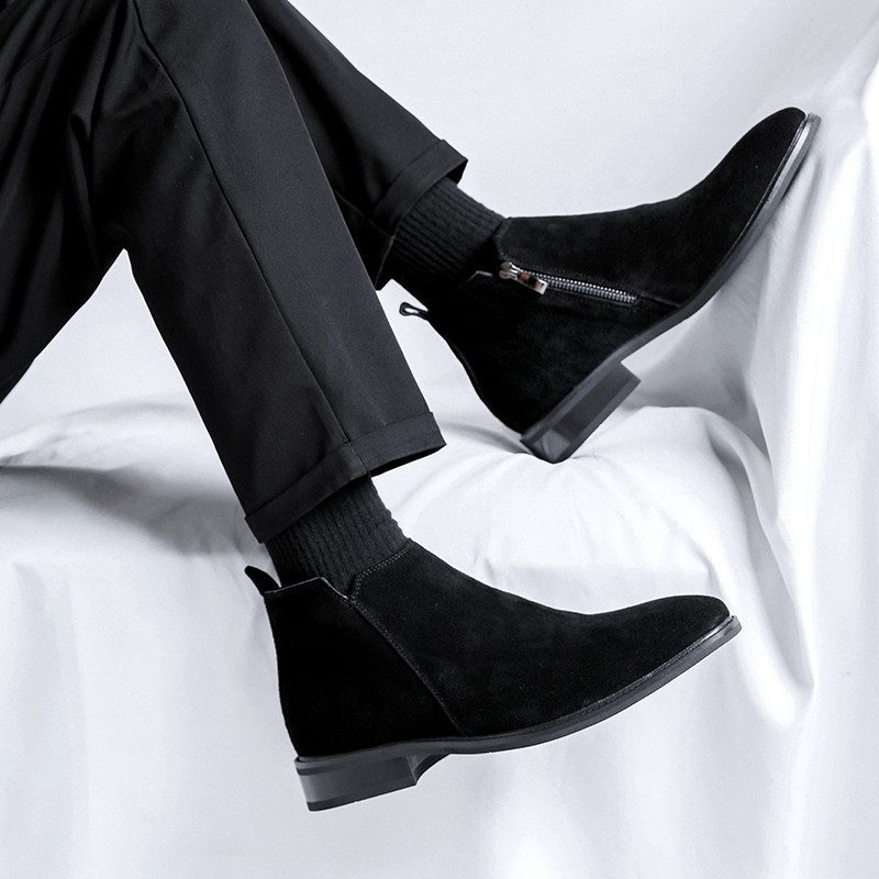 Tenisice Ležerne cipele za muškarce Kožne čizme Udobne visoke cipele s ravnim potplatom Srednja modna muška obuća na vezanje Zimsko novo