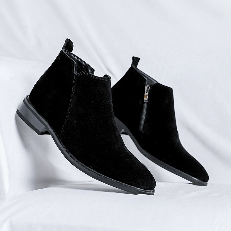 Tenisice Ležerne cipele za muškarce Kožne čizme Udobne visoke cipele s ravnim potplatom Srednja modna muška obuća na vezanje Zimsko novo