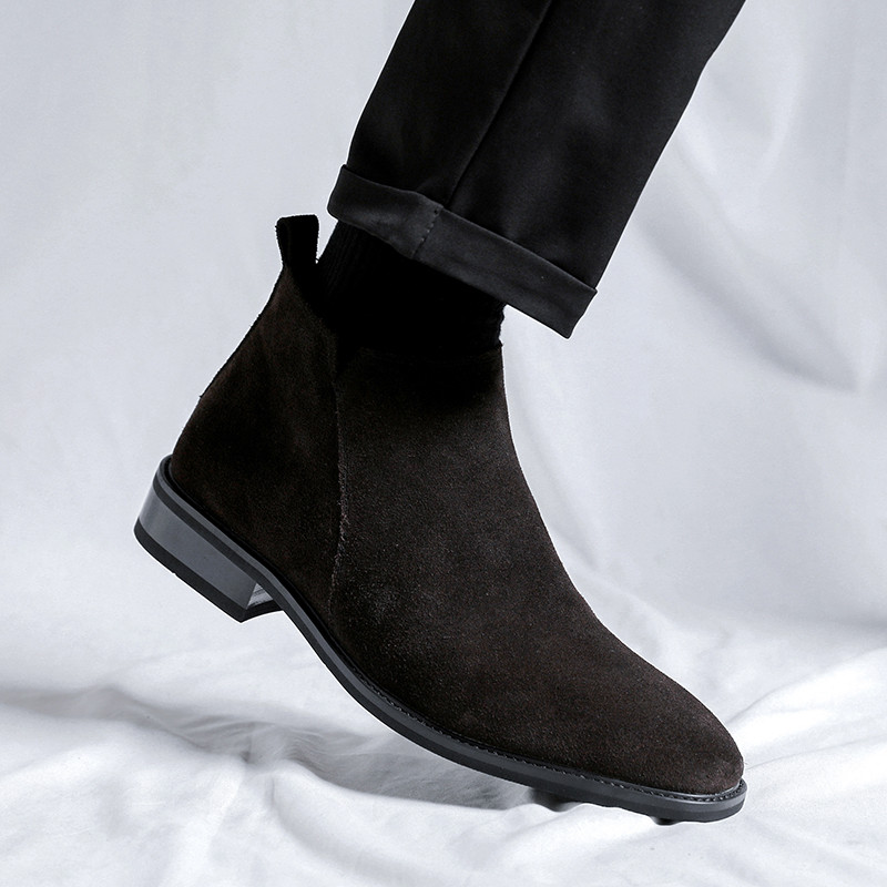 Tenisice Ležerne cipele za muškarce Kožne čizme Udobne visoke cipele s ravnim potplatom Srednja modna muška obuća na vezanje Zimsko novo