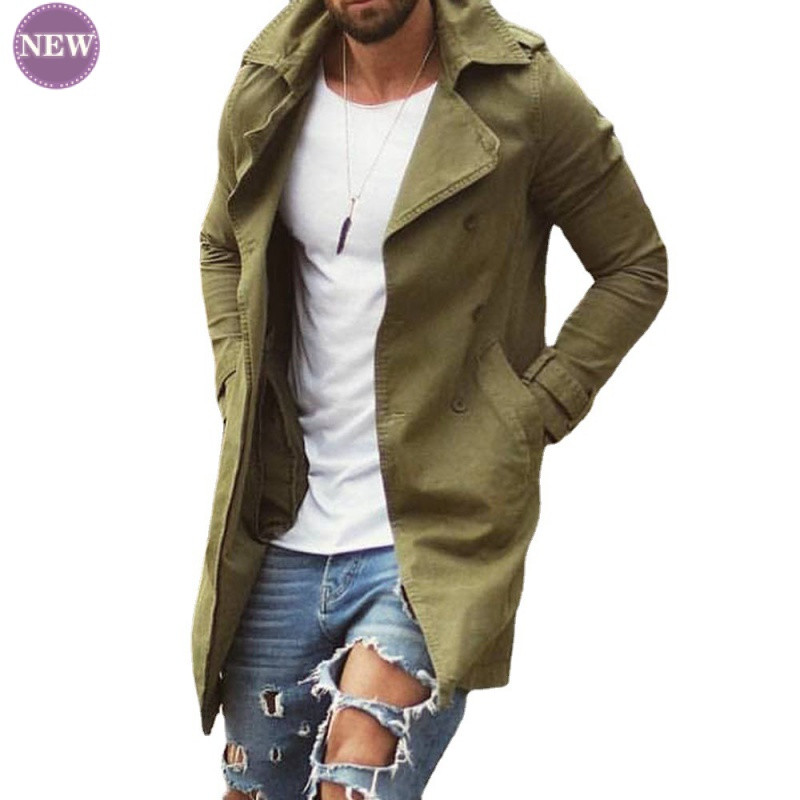Naujas madingas paltas vyriškas laisvas vienspalvis vidutinio ilgio madingas atvartas jaunimo laisvalaikio striukė
