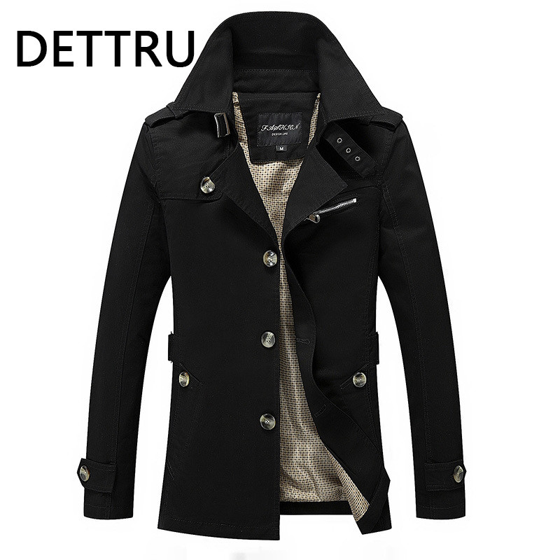 Oversized Trench Coat Ανδρικά WindBreaker Oversized Μασίφ καθαρό βαμβακερό Casual Ανδρικά ρούχα Pull Homme Outerwear Coats 5XL