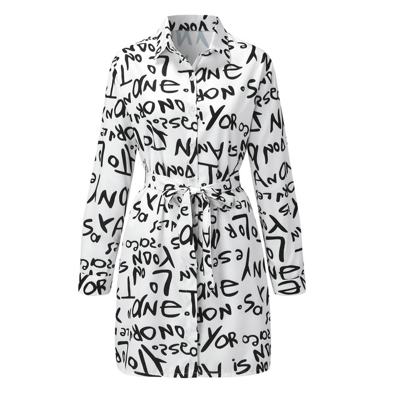 2021 Μόδα Φθινοπωρινοί Χιτώνες Ζώνη Σέξι Φόρεμα πουκάμισο για Γυναικεία Γυναικεία Γυναικεία Γυναικεία Φορέματα Γυναικεία Γυναικεία Φορέματα Γυναικεία Φορέα Γυναικεία Φορέματα με μακρυμάνικο γιακά