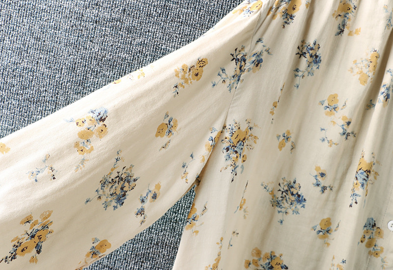 Nova proljetna ženska bluza u japanskom stilu Swetty Fresh čipkane majice s cvjetnim printom Dupla pamučna pređa s dugim rukavima