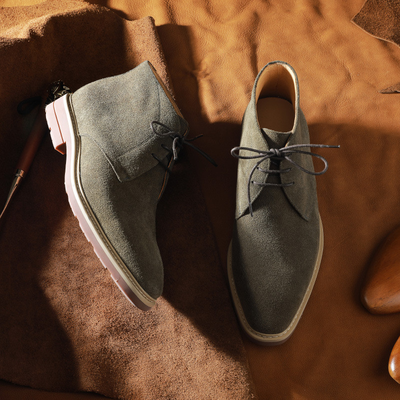 Cizme Chelsea de iarnă pentru bărbați, piele de căprioară autentică, cu platformă, brogue, ocazional, la gleznă, pantofi plat cu șireturi, rochie, cizme de marcă de designer