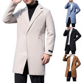 Ανδρική καμπαρντίνα με μονό κουμπί Κορεάτικο στιλ Φθινοπωρινό Χειμώνα Χοντρό λεπτό παλτό αντιανεμικό για καθημερινή χρήση