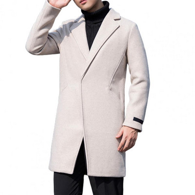 Ανδρική καμπαρντίνα με μονό κουμπί Κορεάτικο στιλ Φθινοπωρινό Χειμώνα Χοντρό λεπτό παλτό αντιανεμικό για καθημερινή χρήση