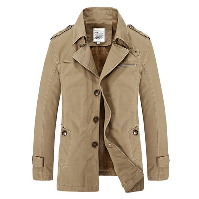 2022 Brand Business Casual Μακρύ χειμερινό μπουφάν Ανδρική καμπαρντίνα Μόδα Windbreaker Ανδρικό πανωφόρι Warmth Plus μέγεθος M-5XL