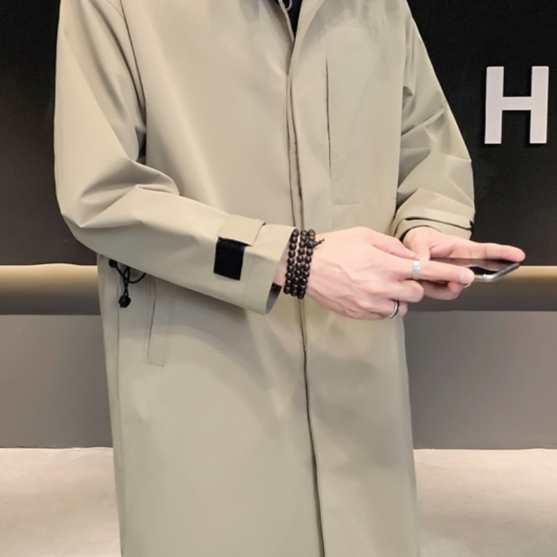 Trenci pentru bărbați de ultimă generație, toamnă și iarnă, pardesiu subțire, în stil japonez, jachete lungi subțiri, haine pentru bărbați, îmbrăcăminte la modă