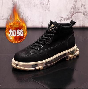 Cizme înalte Pantofi din piele pentru bărbați Cizme militare pentru motociclete la modă pentru bărbați Cizme de iarnă Pantofi pentru bărbați Botas cu șireturi