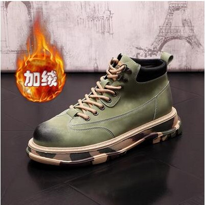 Cizme înalte Pantofi din piele pentru bărbați Cizme militare pentru motociclete la modă pentru bărbați Cizme de iarnă Pantofi pentru bărbați Botas cu șireturi