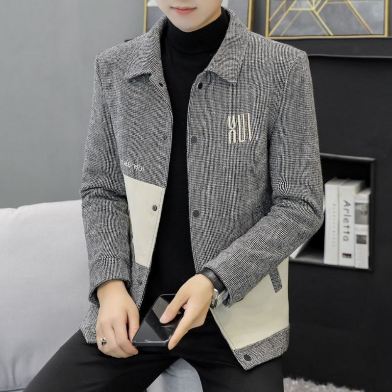 Nova muška jakna Jakna na preklop Muška vjetrovka Slim Fit Ležerna jesensko proljeće Muška jakna Gornji dio jakne za spajanje