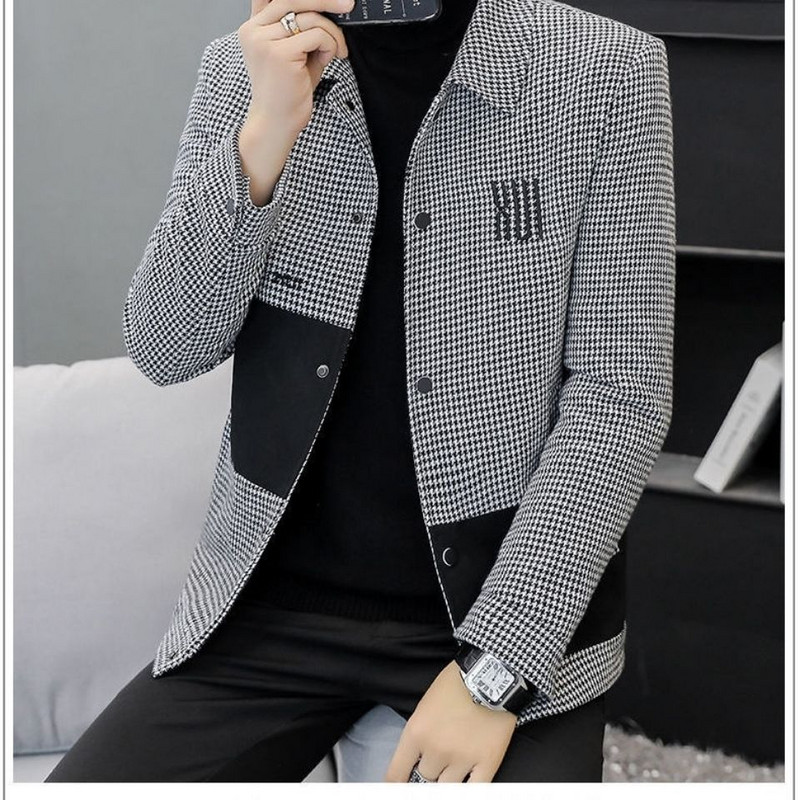 Nova muška jakna Jakna na preklop Muška vjetrovka Slim Fit Ležerna jesensko proljeće Muška jakna Gornji dio jakne za spajanje