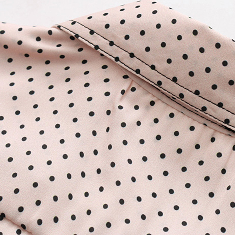 Bella Philosophy Vintage džepovi na točkice Nepravilni gornji dijelovi Ženske košulje Ovratnik na preklop Dugi rukavi Ženske bluze Ležerne bluze