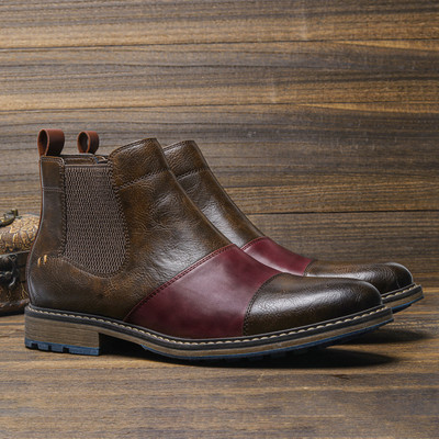 Udobne modne kožne čizme #al661 Veličina 39~48 Chelsea muške čizme 2024 američki stil