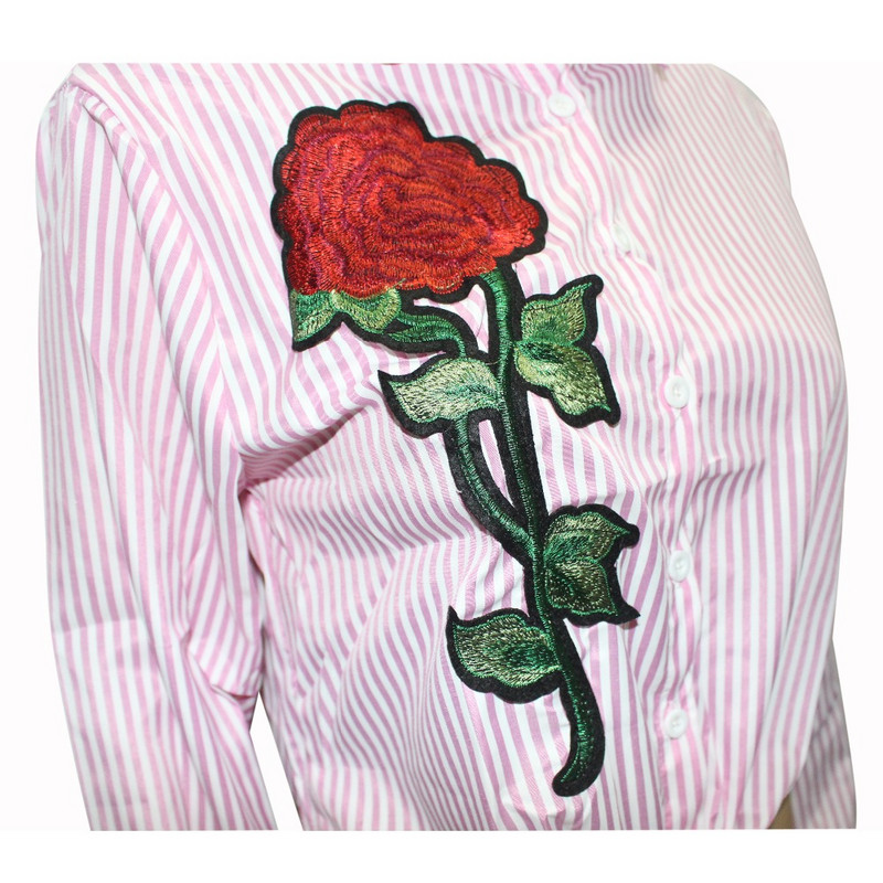 Tilapia vara noua bluza de dama in dungi stil plaja camasa scurta sexy, cu guler intors camasa fete