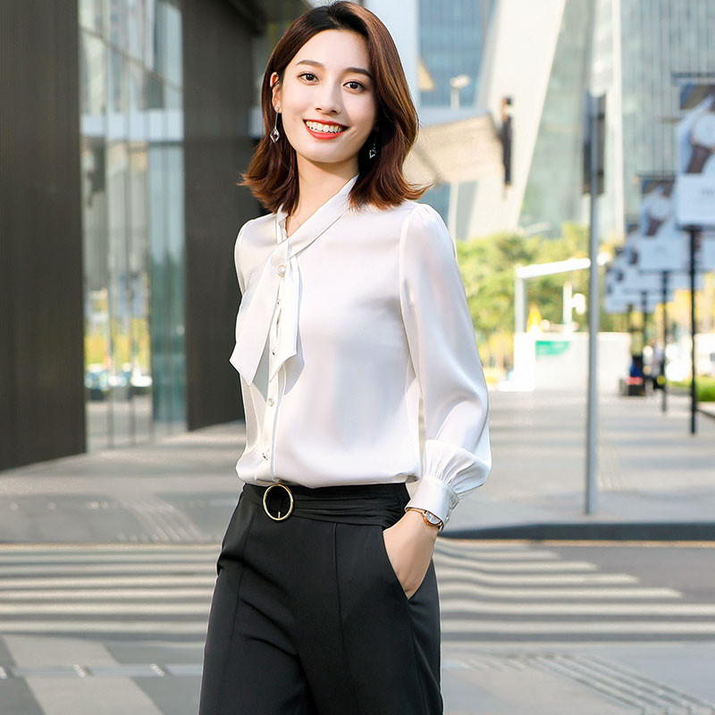 „Lenshin“ laisvi aukštos kokybės kaklaraištis marškinėliai, pralaidūs orui, minkšta apykakle, palaidinė, moteriška, laisvalaikio stiliaus moteriški viršutiniai drabužiai