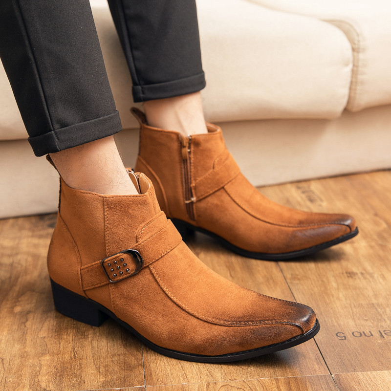 Uued seemisnahast Chelsea poolsaapad Meeste Kvaliteetsed Talvised Kõrged Topid Lukk Meestele Soojad Lamedad Kingad Botas Mujer