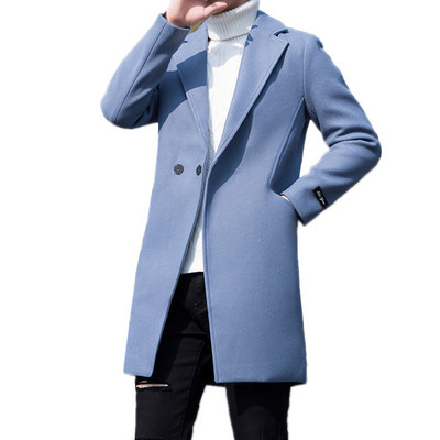 Jachetă de șanț cu secțiune lungă pentru bărbați, de culoare uni, largi / verde armată pentru bărbați, primăvară, toamnă, haină de vânt cu dimensiuni mari