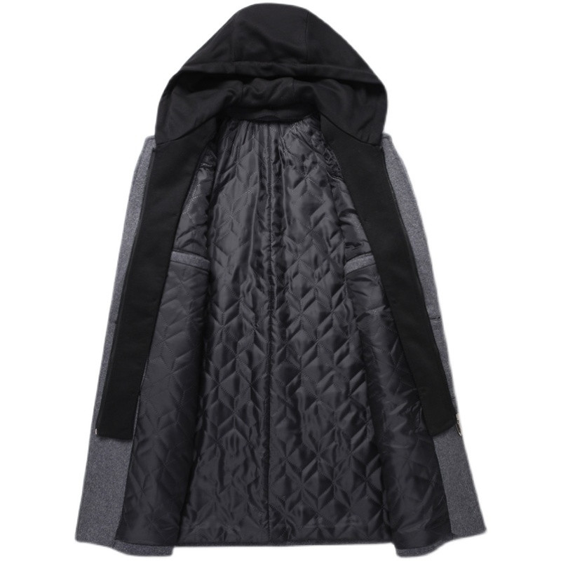 2023 m. Vyriški drabužiai Madingi paltai Storas vyriškas vilnonis švarkas Vidutinio ilgio paltas žieminis šiltas paltas Vyriški drabužiai S-5XL