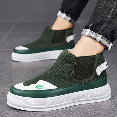 Chelsea saapad meeste kingad mood pahkluu paksu talla saapad meeste õues velvet vabaaja tossud kakivärvi lühikesed meeste saapad Zapatos