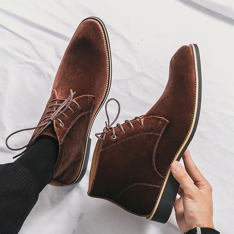 Ανδρικά μποτάκια Chelsea Ανδρικά σουέτ δερμάτινα αξιοπρεπή πρωτότυπα κοντά παπούτσια βρετανικού στυλ Χειμερινές μπότες Zapatillas Hombre