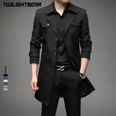 Νέα ανδρική καμπαρντίνα 8XL Plus Size Windbreak Solid Business Casual Μπουφάν Ανδρικά Ρούχα Ανεμοπαλτό Υπερμεγέθη Trench Homme BF8907