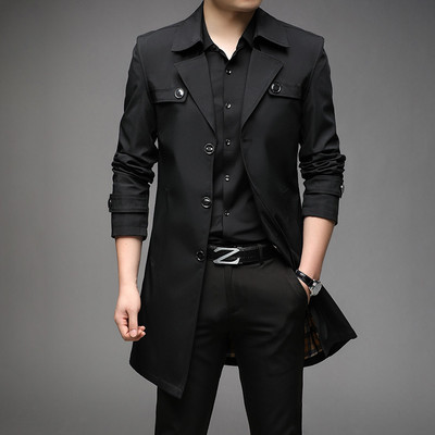 Νέα ανδρική καμπαρντίνα 8XL Plus Size Windbreak Solid Business Casual Μπουφάν Ανδρικά Ρούχα Ανεμοπαλτό Υπερμεγέθη Trench Homme BF8907