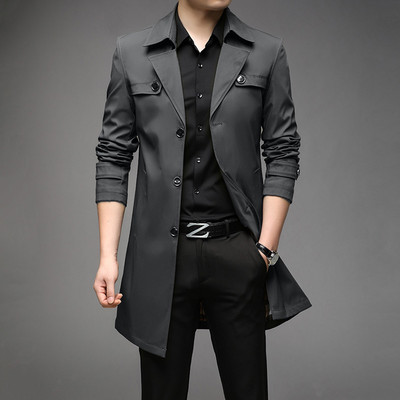 Νέα ανδρική καμπαρντίνα 8XL Plus Size Windbreak Solid Business Casual Μπουφάν Ανδρικά Ρούχα Ανεμοπαλτό Υπερμεγέθη Trench Homme BF8907