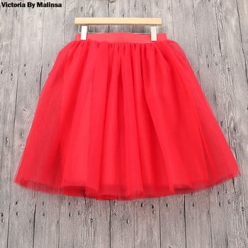 Χειμερινά Tutu Girls Princess Fluffy Pleated Plus Size Ροζ γυναικείες φούστες Jupe Femme Faldas Rokken Custom Tulle