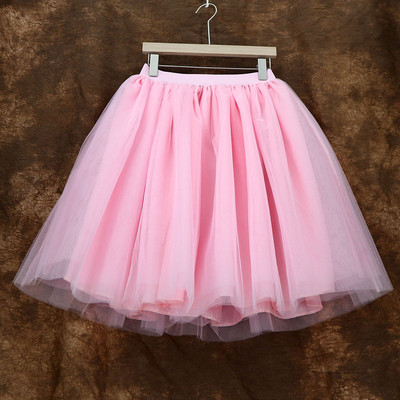 Χειμερινά Tutu Girls Princess Fluffy Pleated Plus Size Ροζ γυναικείες φούστες Jupe Femme Faldas Rokken Custom Tulle