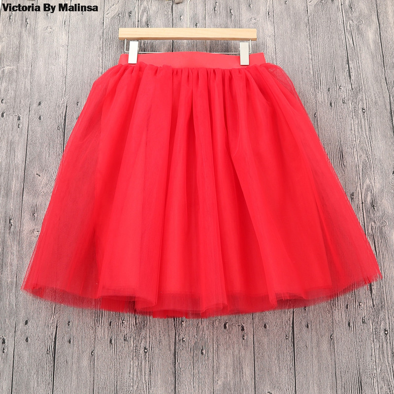 Χειμερινά Tutu Girls Princess Fluffy Pleated Plus Size Ροζ γυναικείες φούστες Jupe Femme Faldas Rokken Custom Tulle