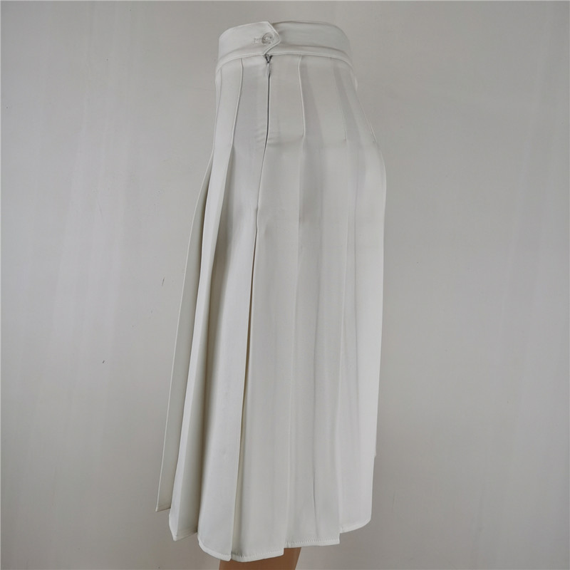 Fusta lungă plisată cu lungime de 58 cm Îmbrăcăminte de modă coreeană Negru Alb Plus Size Cosplay pentru femei Fusta Gotic Y2k Harajuku