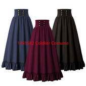 Γυναικείες γοτθικές φούστες σε συν μέγεθος Μακριά μάξι φούστα Ψηλόμεση βολάν φούστες σε γραμμή Α ελαστική μέση Vintage Skater Club Party Φούστα