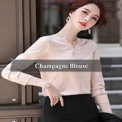 Lenshin Ženske košulje s V-izrezom Visokokvalitetna bluza s čipkom Radna odjeća Uredske dame Ženske majice Široki stil