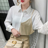 Ανοιξιάτικο φθινοπωρινό γυναικείο πουκάμισο μακριά μανίκια φαρδιά ραφή βασικά πουκάμισα all-match γυναικείες μπλούζες γυναικείες μπλούζες σχέδια μόδας