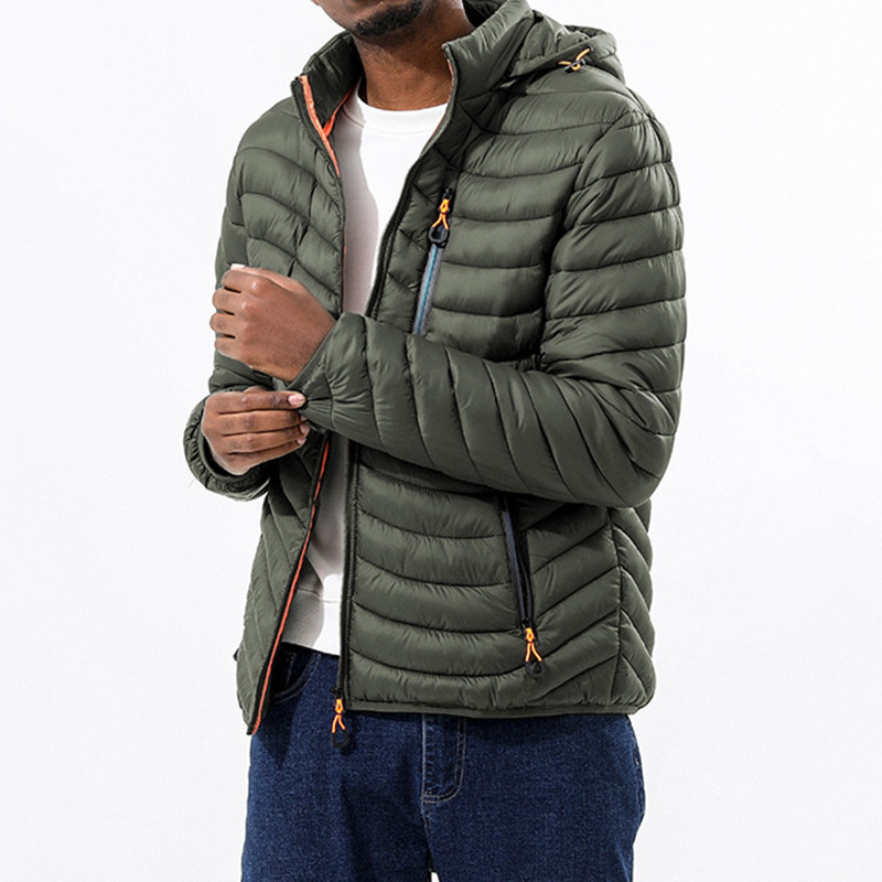 Χειμερινά αντιανεμικά μπουφάν Parka Ανδρικά ελαφριά ζεστά ενδύματα Μάρκα χαλαρά ανδρικά παλτά Casual Windbreaker καπιτονέ μπουφάν Ανδρικά M-6XL