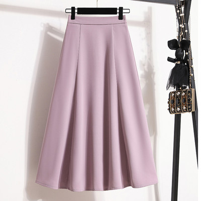 TIGENA Elegant Solid Midi Ilgo Kostiumo Sijonas Moterims 2023 Summer Office Lady Plus Size A Line Sijonas aukštu juosmeniu vidutinio ilgio moteriškas