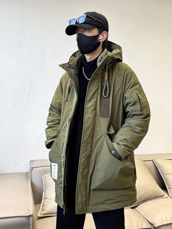 Vojna zelena Cargo donja jakna Srednje duga zimska zadebljana termo jakna Vanjska topla skijaška parka Kamp treking odijelo za nevrijeme