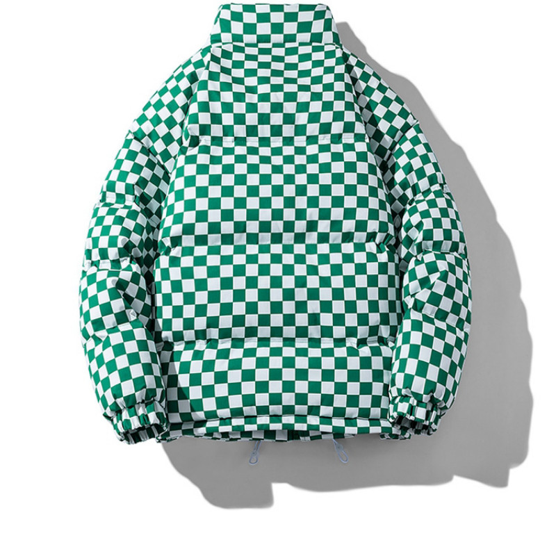 Ανδρικό χειμωνιάτικο χοντρό ζεστό φερμουάρ Πουφερ αδιάβροχο μπουφάν Unisex Casual πουπουλένιο βαμβακερό πάρκα φθινοπωρινό σταντ με γιακά