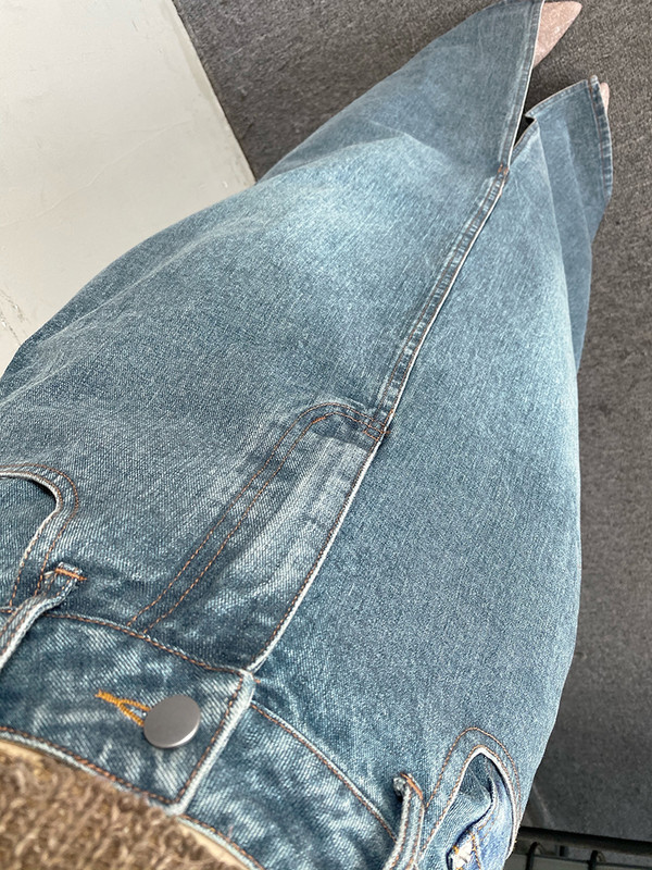 ReddaChic duga traper suknja s prednjim prorezom, plus veličina, prikladna za visoke djevojke, korejska, moderna, ležerna, obična traper suknja, midi, maksi haljina u pod