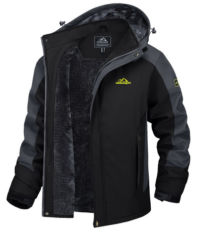 TACVASEN Winter Thicken Fleece Jackets Ανδρικά αδιάβροχα παλτά σκι πεζοπορίας Mountain Trekking Ανεμοδαρμένα ρούχα για άντρες εξωτερικού χώρου