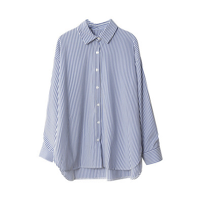 Femei Topuri și Bluze Cămașă Blusas Roupa Feminina Femei Primăvară Bluze Bumbac Chic Mânecă Lungă Cu dungi