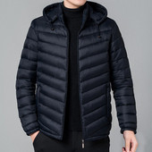 Κομψό παλτό από βαμβακερό μπουφάν με χειμερινή κουκούλα